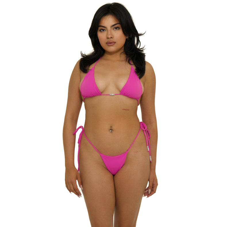 Fuchsia “OG [drip]" Bikini  Top