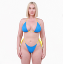 Cheeky Bikini Bottoms Sky Blue/Bright Yellow